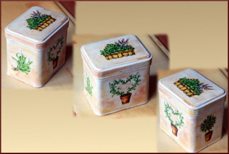 Čajová krabička hnedá